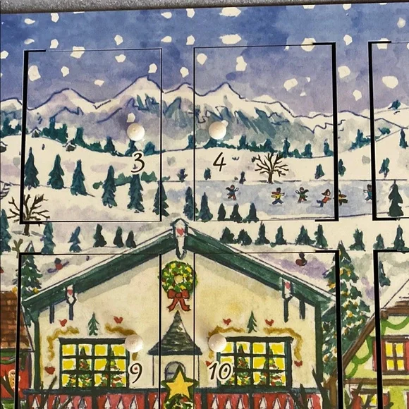 Wooden Advent Calendar - Festive Red - Picture 8 of 16